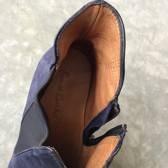 Franco Cuadra Blue Leather Short Heeled Boots - Picture 8 of 8